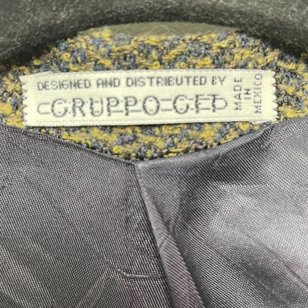 Andrew Fezza Herringbone Blazer‎ Wool Sport Coat Suit Jacket 48L Office Heritage